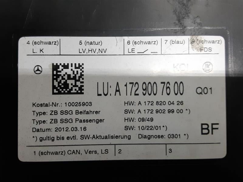 Passenger Chassis ECM 218 Type Memory Fits 12-13 MERCEDES