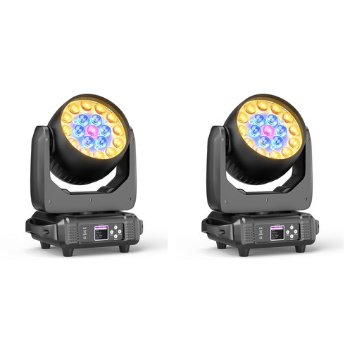 Luce di scena testa mobile zoom LED 19x15W RGBW DMX fascio illuminazione lavaggio DJ disco bar - Foto 25 di 26