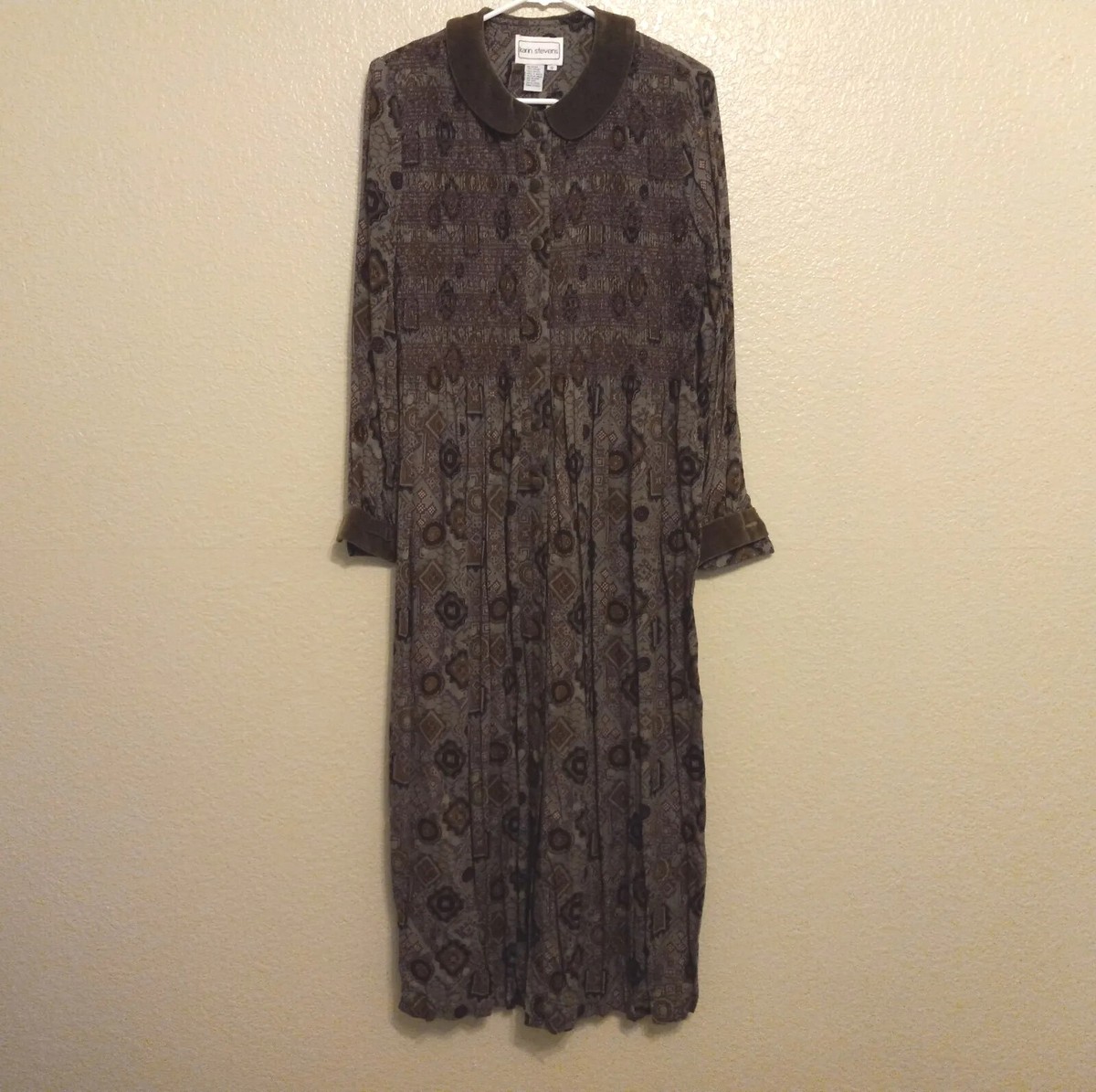Robe Femme Karin Stevens Marron - Taille 12 US, Occasion Très Bon état