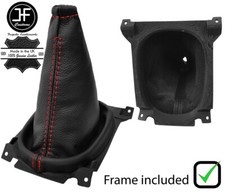 ROT NAHT LEDER HANDBUCH SCHALTSACK+KUNSTSTOFFRAHME F?R KIA RIO 2001-2005