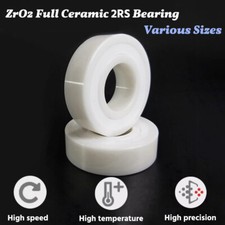 ZrO2 Full Ceramic Bearing 2Rs Double Shielded Roller Ball Bearings Various Sizes