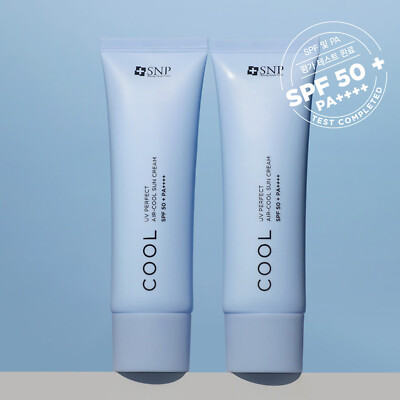 SNP UV Perfect Air-Cool Sun Cream 50ml + 50ml Double Set SPF50+ PA++++ K-Beauty