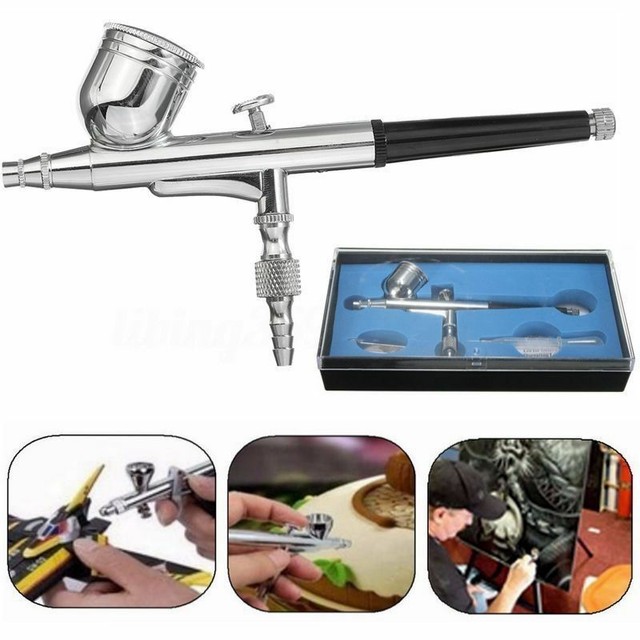 0.3mm Dual Action Airbrush Spray Gun Sprayer Pen for Nail Art Tattoo