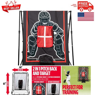 Versatile Baseball Pitchback Net and Pitching Target - Ideal for Little Leaguers