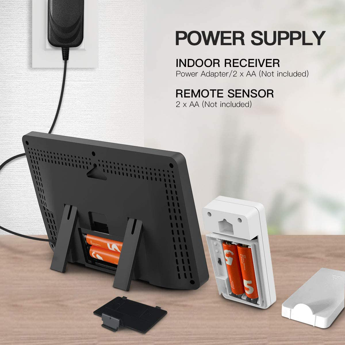 Portable Screen Sensor Weather Station forecast Large Color Display Screen Wireless Sensor ...