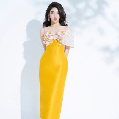 Sexy Womens Off Shoulder Dress Nail Bead Bow Yellow Strapless A-Line Party Dress | eBay Sexy Womens Off Shoulder Dress Nail Bead Bow Yellow Strapless A-Line Party Dress | eBay