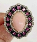 HSN Colleen Lopez Sterling Pink Opal, Rhodolite & White Topaz Ring Size 10 — photo 6