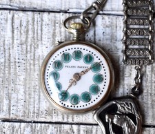 Antico orologio da tasca Roskopf Patent da collezione con catena