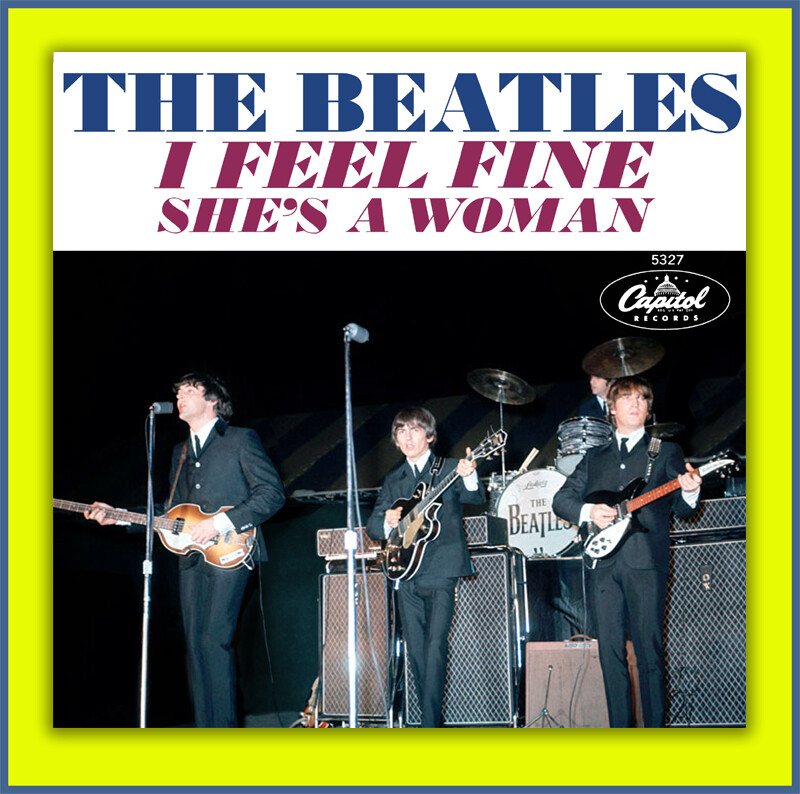 The Beatles I Feel Fine UK(英 GB)盤EP ジャケ無 The Beatles- I Feel Fine b/w She's A Woman 45- Pic Sleeve