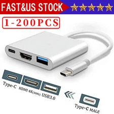 USB Type C to HDMI HDTV TV Cable Adapter Converter For USB-C Phone Tablet Lot