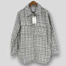 B.young Womens Bydemona Overshirt Jacket Birch Mix Size Eu-36 Uk-10 New Rrp £70