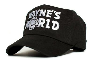 WAYNE'S WORLD Embroidery Black Baseball 