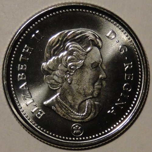 BU UNC Canada 2006 M mint logo quarter 25 cent 25c caribou coin from mint roll - Picture 2 of 2