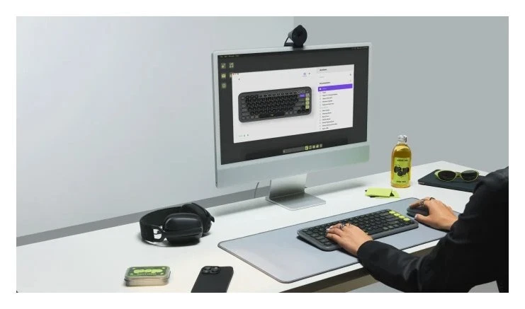 Logitech Tastiera e mouse POP Icon Combo Graphite e Green 920 013115 - Immagine 3 di 3