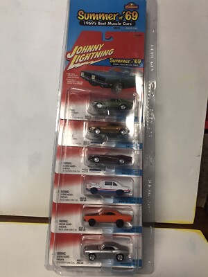 JOHNNY LIGHTNING TOY'S R US SUMMER OF 69 MUSCLE 6 CAR SET NEW IN PACKAGE