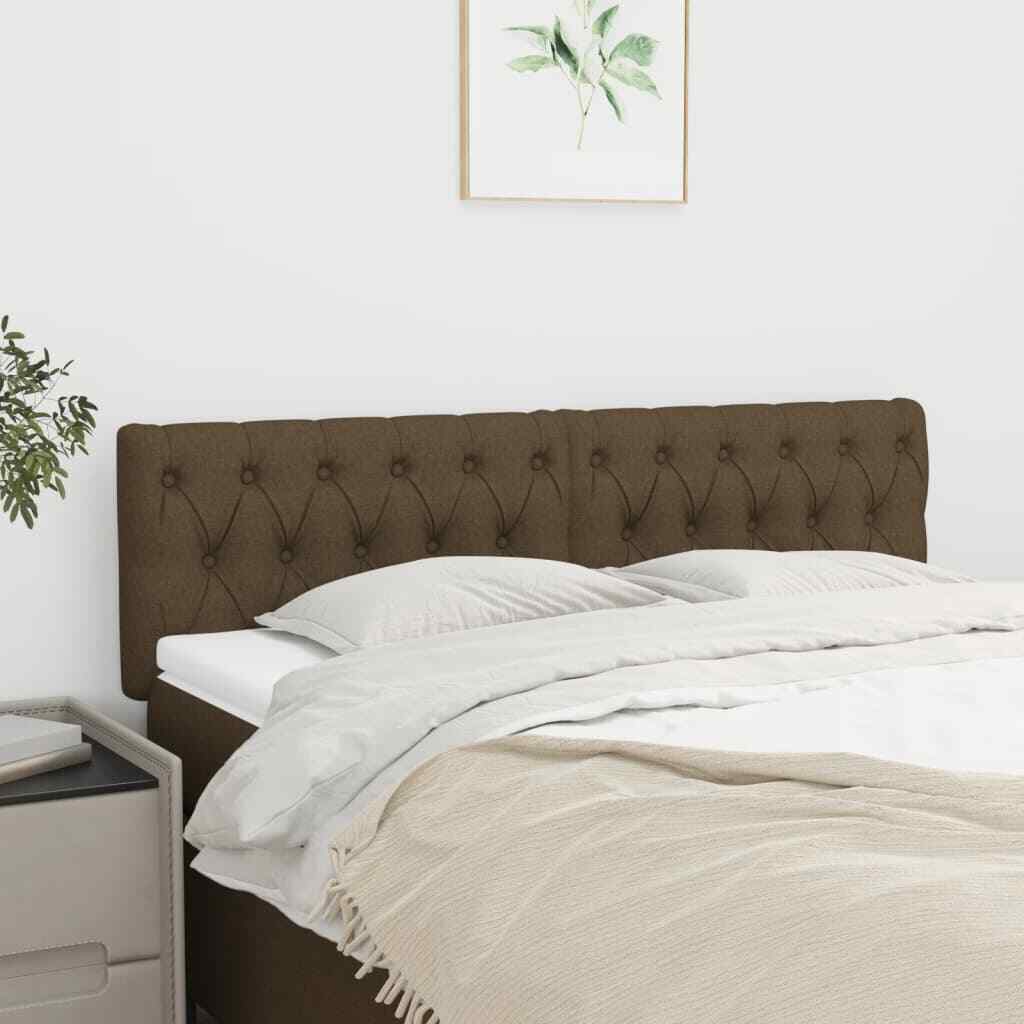 Kopfteil Mit Ohren Creme 183x23x118/128 Cm Stoff - Bettkopfteil