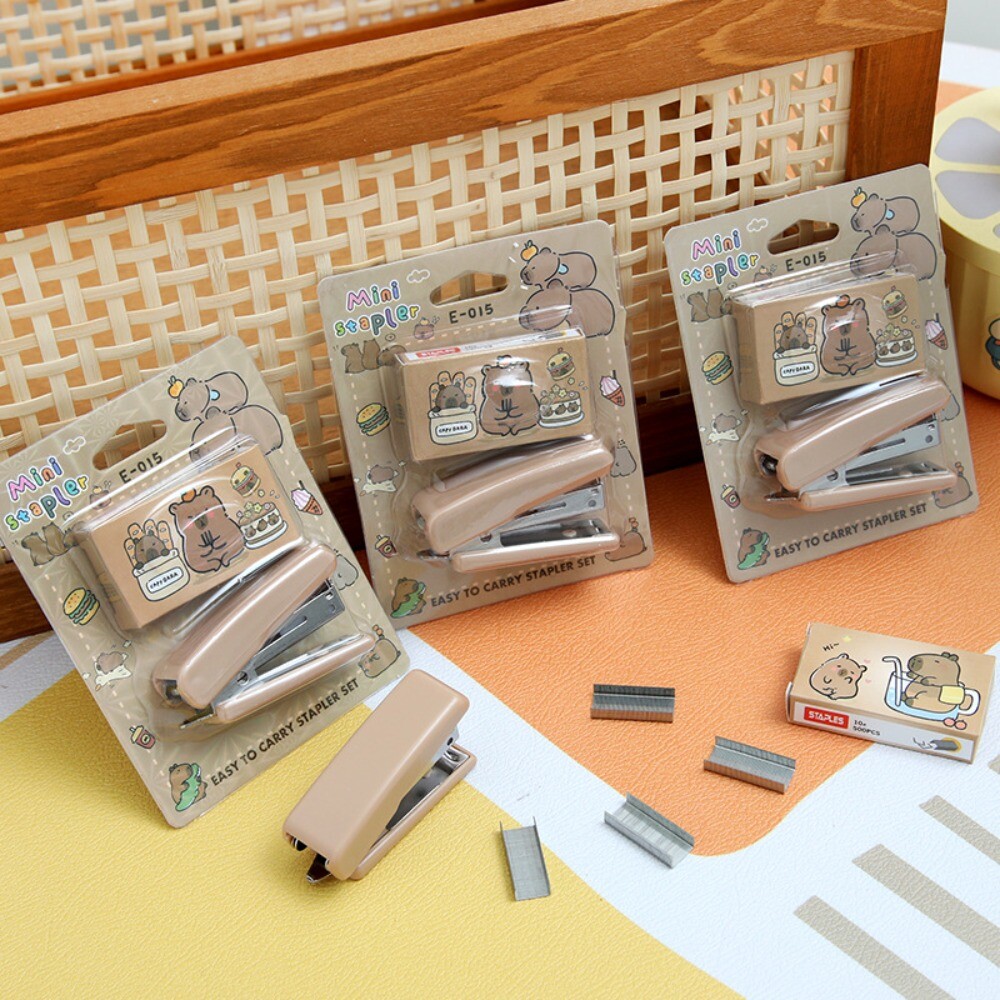 Mini Push Clip Stapler for Paper - Office & School Stationery Supplies  -image