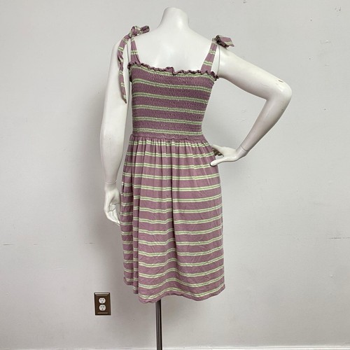 Toad & Co Tie Strap Sleeveless Women Dress Size L Purple Green Summer Vacation - Picture 5 of 6
