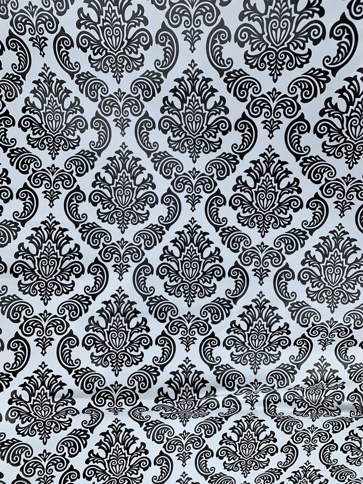 tablecloth pvc black & white 2m x 1.4m pieces WIPE CLEAN oilcloth gorgeous !! - Image 4 of 4