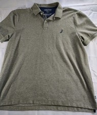 Men's Polo Shirt: Short Sleeve Classic Fit Light Green Nautica Logo