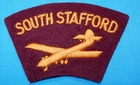 GENUINE GLIDER BORNE SOUTH STAFFORD REGIMENT SHOULDER BADGE POST WW2 PATCH