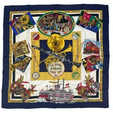 Hermes Scarf Silk Carre 90 the Original New Orleans Creole Jazz