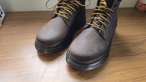 Nuevo Cuero Marrón DR MARTENS TARIK Crazy Horse BOTAS ZAPATOS HOMBRES 12 Mujeres 11 - Imagen 7 de 13