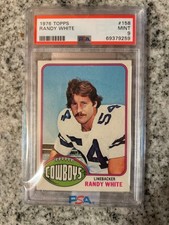 1976 Topps Randy White Rookie Card (#158) graded as PSA 9 (Mint). rookie card picture