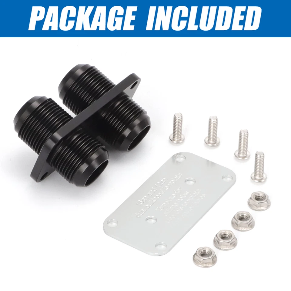 -16an Billet Bulkhead Dual Fittings. Two 16an in/out. Fuel cell, Fuel lines. - Image 3 of 4