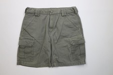 Vintage Y2K Carhartt Mens 36 Faded Relaxed Canvas Cargo Shorts Green Cotton