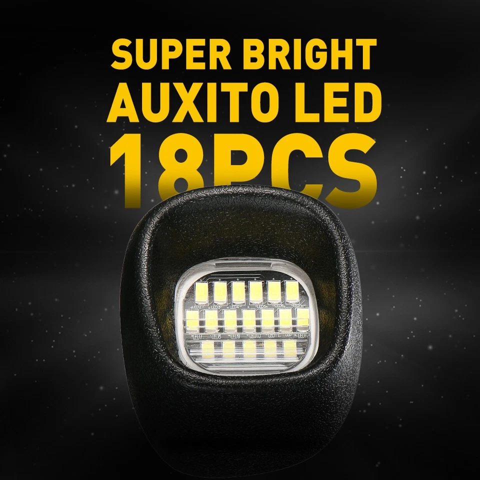 2X LED License Bulb Plate S10 Light For Chevy GMC Sonoma Blazer 18SMD Jimmy Lamp - Image 4 of 4