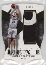 2014-15 Panini Luxe Memorabilia Die-Cuts Prime Gold 3/10 Mirza Teletovic #3 0e1b