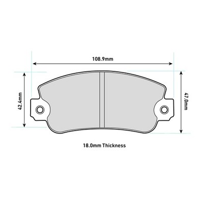 Ferodo DS2500 Front Brake Pads For Seat Marbella 0.9 1986>1989 - FCP351H