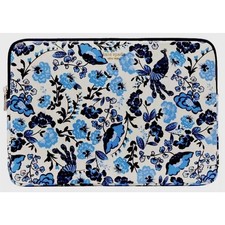 Kate Spade 15in Laptop Sleeve Madison Peacock Blue Floral Chinoiserie Case NWT