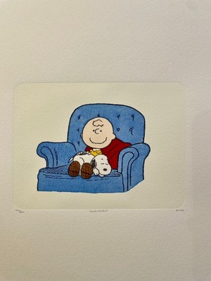 Original Radierung '' cozy evening'' 32 x 32 cm Limitierte Auflage