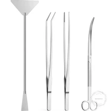 4Pcs Aquascaping Tools, Aquascape Kit Long and Strong Aquarium Tweezers Scissors