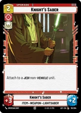 Star Wars Unlimited Knight's Saber (151/1246) Legends of the Force NM