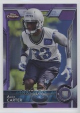2015 Topps Chrome Rookies Purple Refractor Alex Carter #161 6x3