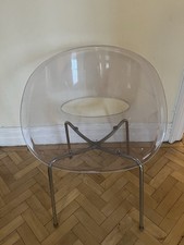 4 Transparent armchair Robbi Cantarutti, Sintesi, "Orbit Large", Made in Italy.