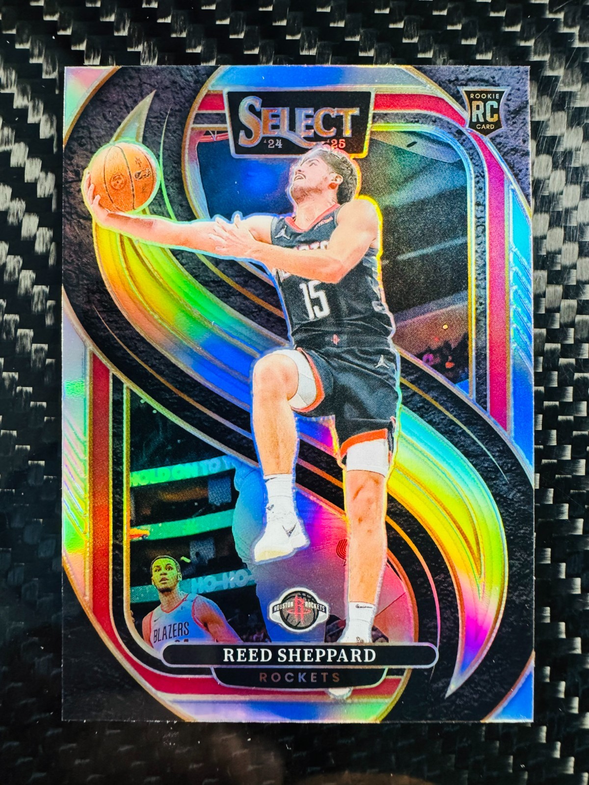 Reed Sheppard 2024-25 Panini Select Premier Level Silver RC #181 Rockets