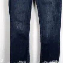 Zara Women's Slim Fit Denim Jeans with Distressed Design, Size 18