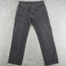 LL Bean BeanFlex Corduroy Pants Men's 31x27 Gray Standard Fit Casual Comfort