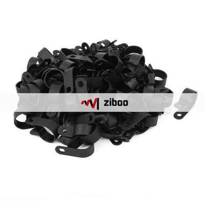 100 PCS 23 mm Dia R Type Wire Cord Clip Fixer Cable Clamp Fastener Harness Kd #z