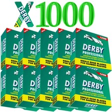 Derby Professional Single Edge Razor Blades 10 Packs of 100 - 1,000 Blades