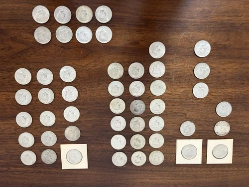 Lot Of 50 Kennedy Half Dollars 1964 - 1969