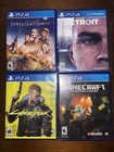 PS4 Game Set Minecraft Cyberpunk Detroit Civilization Vi