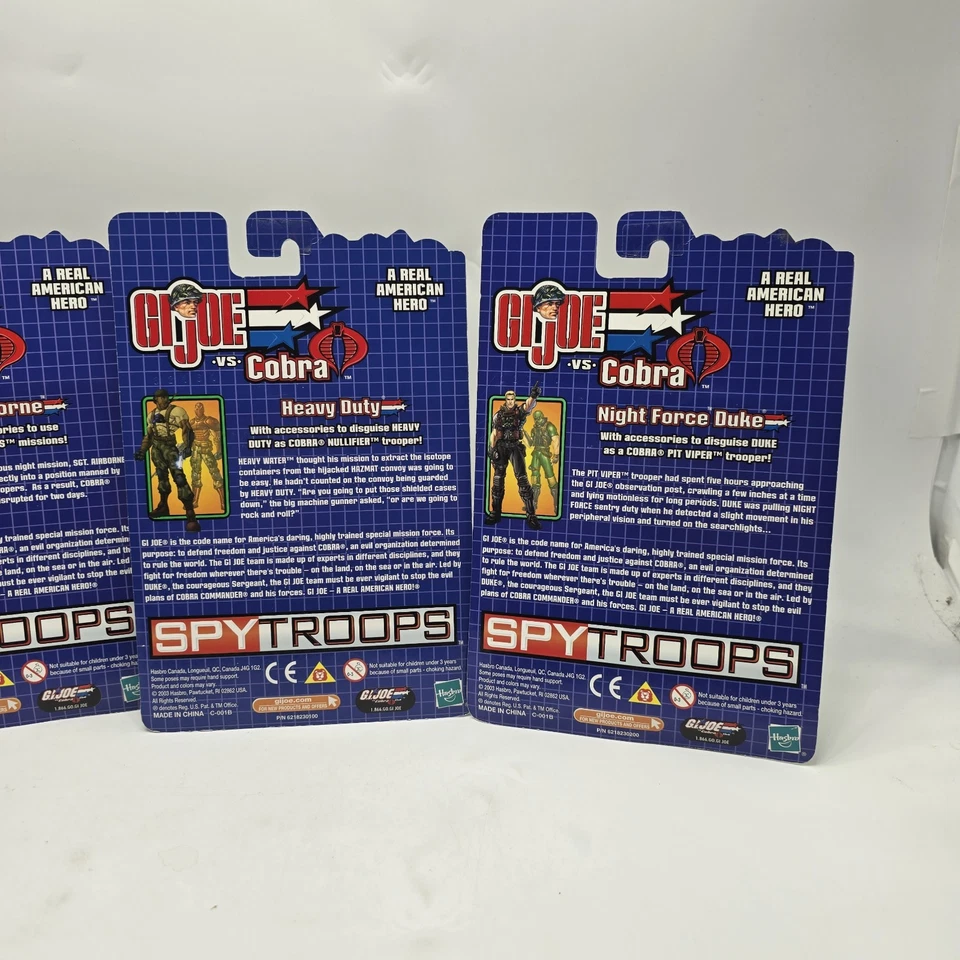GI JOE VS COBRA TROPAS ESPÍAS LOTE DE 4 dos paquetes 8 figuras en total 2003 nuevo en caja sellado Foto 4 de 4