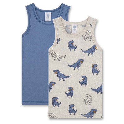 Sanetta Boys Undershirt, 2 Pack - Top, Shirt, Sleeveless, Organic Cotton, Din...