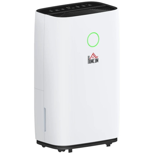 Portable Dehumidifier for Home w/ LED Screen Sleep Mode 24H Timer 4L Water White