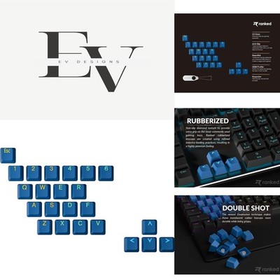 Mechanical Gaming Keyboard Rubber Keycap Set - 23 Translucent Double Shot Keys
